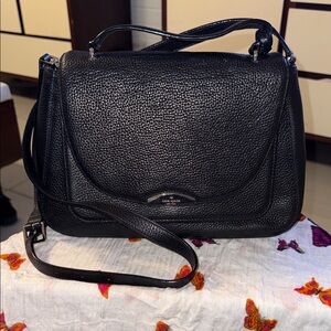 kate spade Black Pebbled Leather Crossbody Satchel